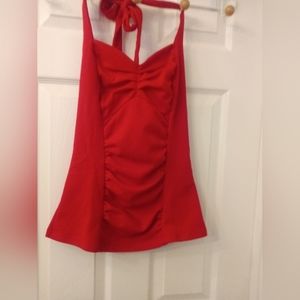 !Red halter top size Medium